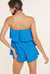 Surely Your Fave Strapless Romper In Blue