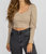 Sweetheart Puff Sleeve Crop In Nude