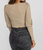 Sweetheart Puff Sleeve Crop In Nude