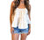 Tessa Tiered Top In White - White