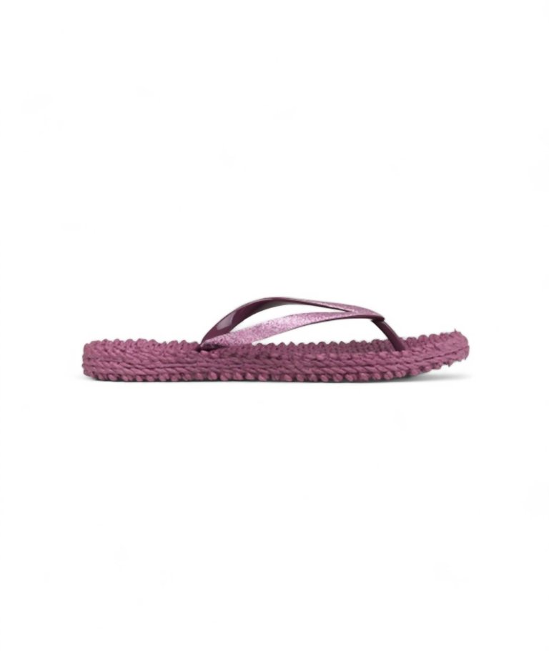 Women's Cheerful Glitter Flip Flops In Magenta