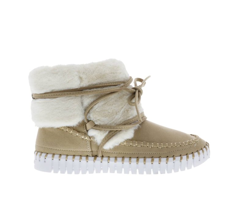 Women's Faux Fur Boots In Latte