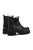 Women's Short Rubber Boots W/ High Heels In Black