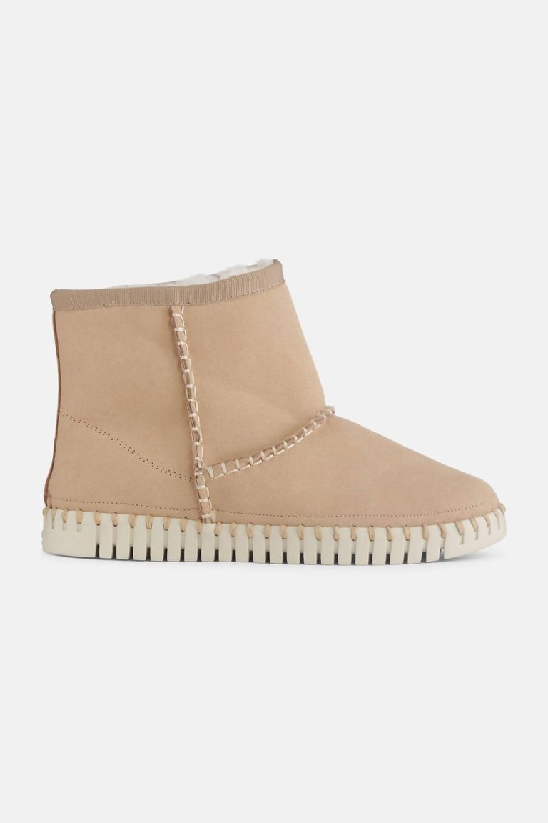 Women's Suede Ankle Boots In Latte