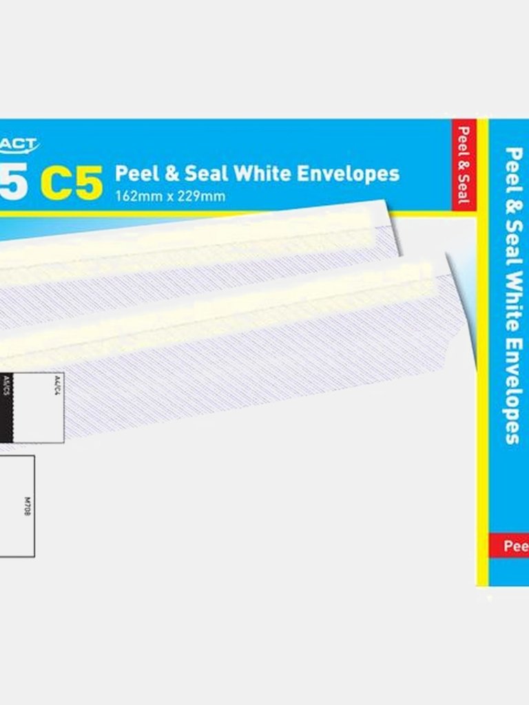 Impact C5 Peel & Seal White Envelopes (Pack of 25) (White) (9in x 6in) - White