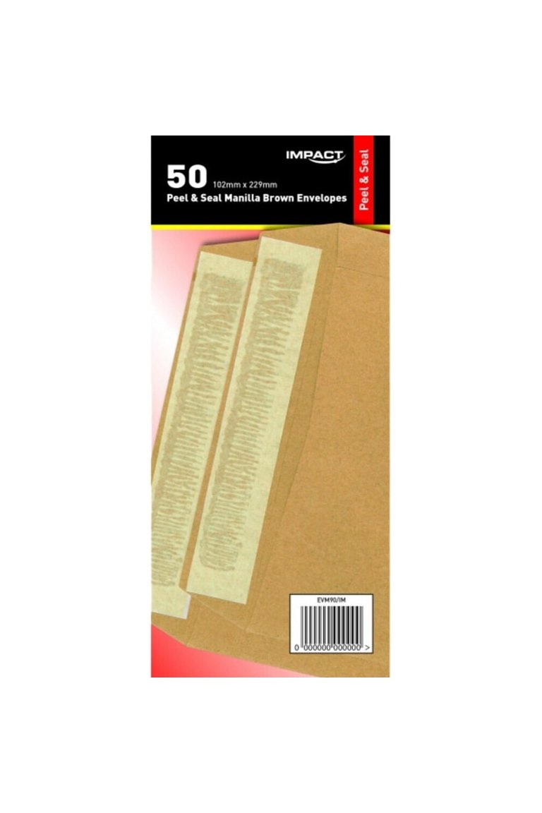 Impact Envelopes (Pack of 50) (Brown) (229mm x 102mm) - Brown