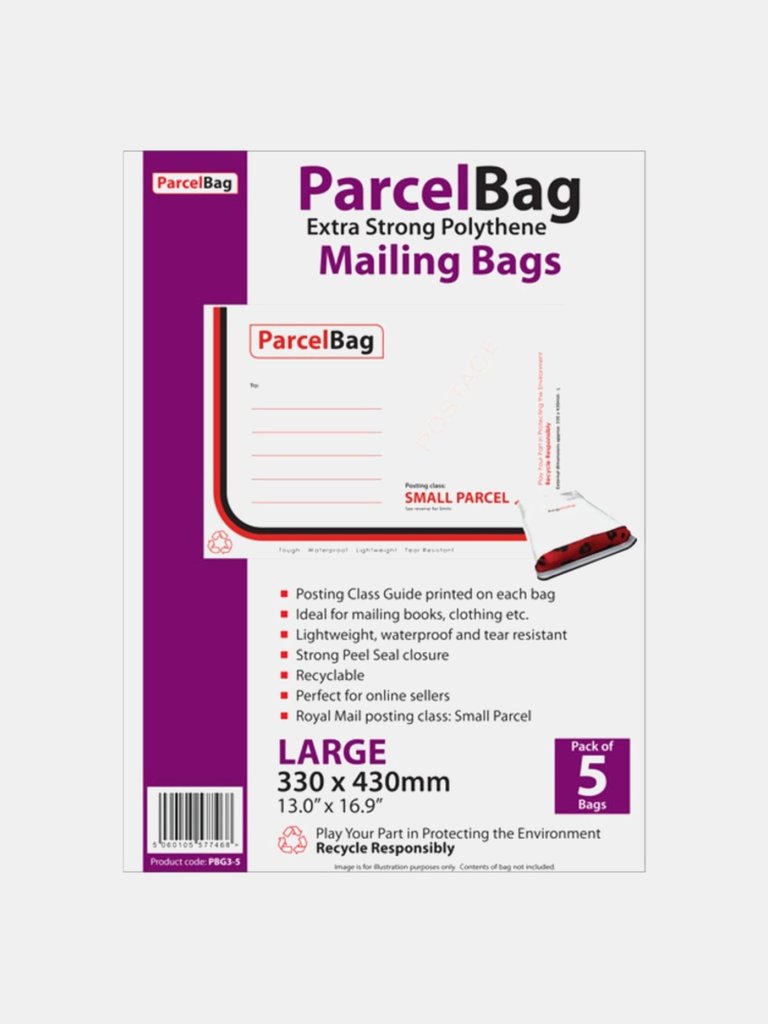 Impact Mailing Bag (Pack of 5)  - White/Purple