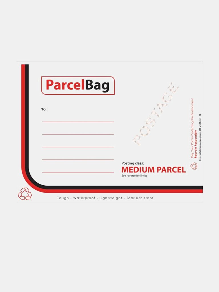 Impact Plastic Envelopes (Pack of 50) (White/Red/Black) (410mm x 500mm) - White/Red/Black