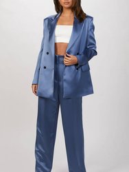 Bonnie Satin Jacket - Blue