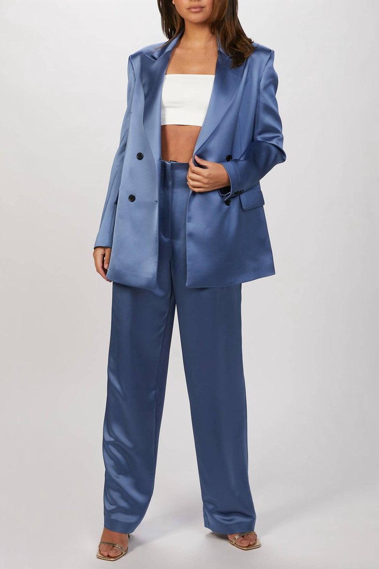 Bonnie Satin Jacket - Blue