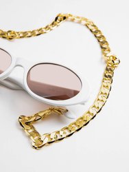 Caroline Bk Sunglasses With Chain