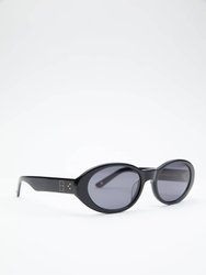 Caroline Bk Sunglasses With Chain - Black
