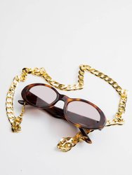 Caroline Bk Sunglasses With Chain - Tortoise