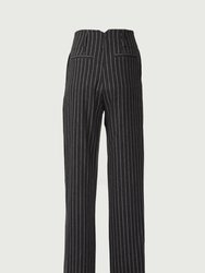 Clyde Striped Pants In Antracite