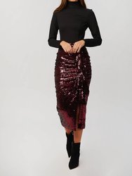 Demi Dress - Black/Burgundy
