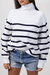 Fiona Striped Sweater - White/Navy