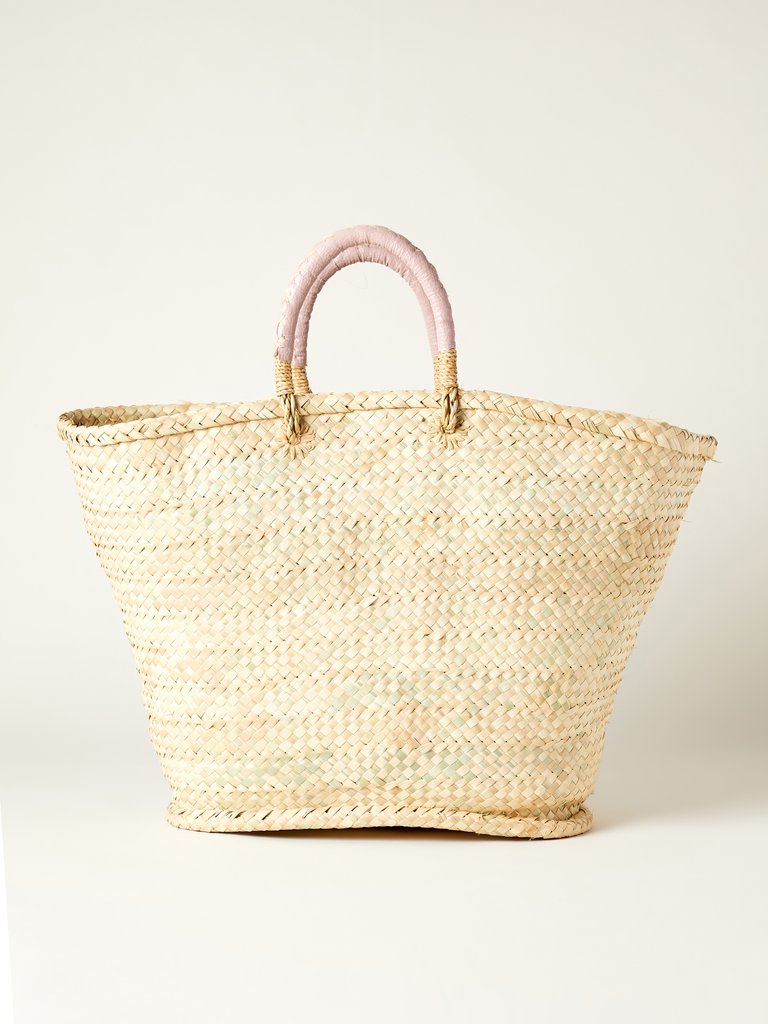 Palm Tote  - Natural Light Pink