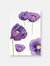 Art Print:  Purple Poppies on Snow - Purple