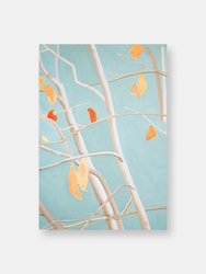 Art Print:  Tree with Orange Leaves on Blue Sky - Blue Sky
