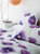 Duvet Cover: Purple Poppies on Snow - Purple/Snow