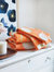 Sheet Set: Cream Flowers on Orange