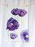 Tea Towel: Purple Poppies on Snow - Purple/Snow