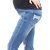 27.5" Chewed Hem Destructed Back Pocket Maternity Jean