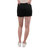 Black Shorts With Five Buttons And Roll Cuffed Hem