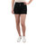 Black Shorts With Five Buttons And Roll Cuffed Hem - Black