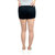 Black Twill Maternity Shorts With Belly Band