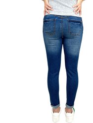 Butt Lifter Distressed Maternity Jean With Band