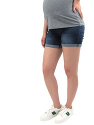 Dark Classic Cuffed Maternity Shorts