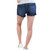 Dark Wash Destructed Maternity Shorts with Belly Band