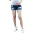 Dark Wash Raw Cuff Destructed Maternity Shorts With Belly Band