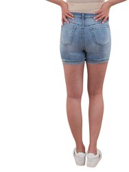 Destructed Cuffed Maternity Shorts With Under Belly