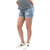 Destructed Cuffed Maternity Shorts With Under Belly