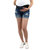 Destructed Cuffed Maternity Shorts With Under Belly