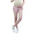 Destructed Pink Maternity Denim Short with Belly Band-E52-1662A1A - Destructed Pink