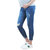 Jagged Hem Destructed Maternity Jean with Belly Band