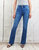 Kick Boot Tummy Control Double Button Jean - Blue