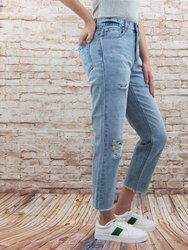 Light Wash High Waist Boyfriend Jean