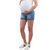 Maternity Denim Shorts With Fray Hem