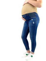 Maternity Destructed Rolled Cuff Skinny Jean