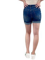 Maternity Shorts With Fray Stitched Down Hem And Under Belly