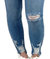 Medium Wash Distressed Skinny Jeans With Distressed Hem