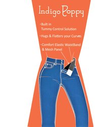 Straight Leg Back Patch Pockets Denim Jeans