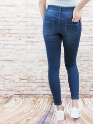 Tummy Control Porkchop Pocket Skinny Denim Jeans