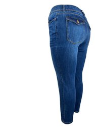 Tummy Control Skinny Jeans With Flap Pockets