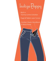 Tummy Control Skinny Jeans With Sailor Button Detail