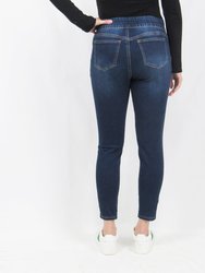 Tummy Control Skinny Jeans With Sailor Button Detail